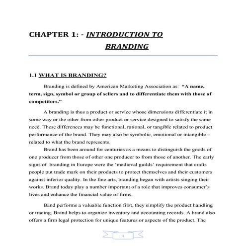 Chapter 1 brands and brand management | PPT