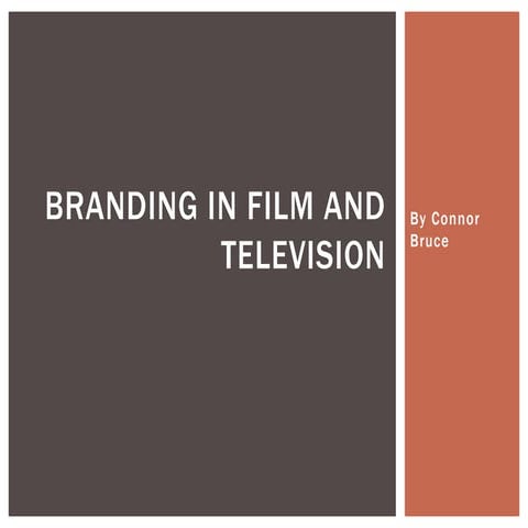 Branding in film and television