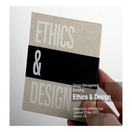 Ethics & The Designer