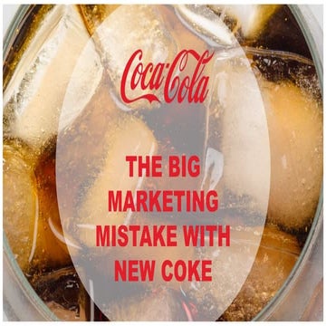 Branding Brief on Coca Cola and New Coke 