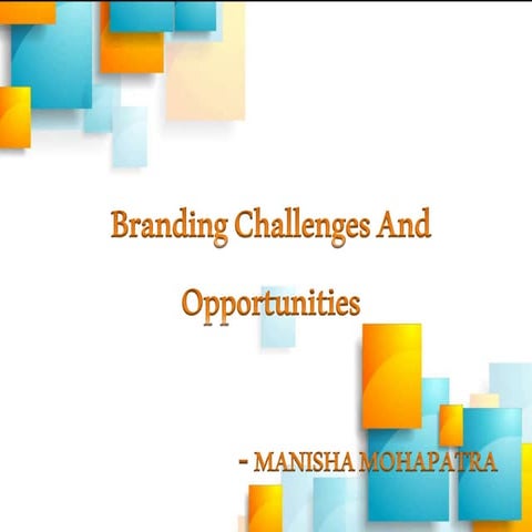 Branding challenges and opportunities