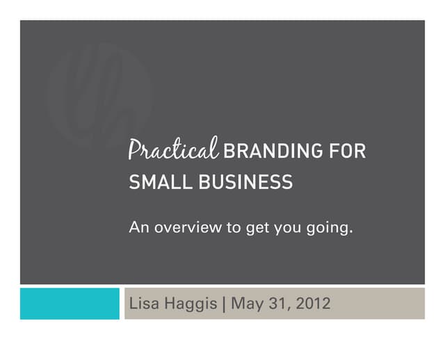 Practical Branding for Small Business