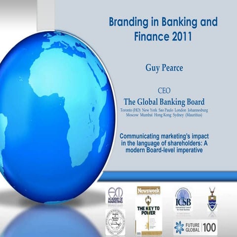 Branding In Banking And Finance 2011