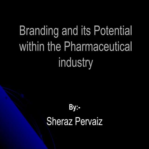 Branding in Pharmaceuticals
