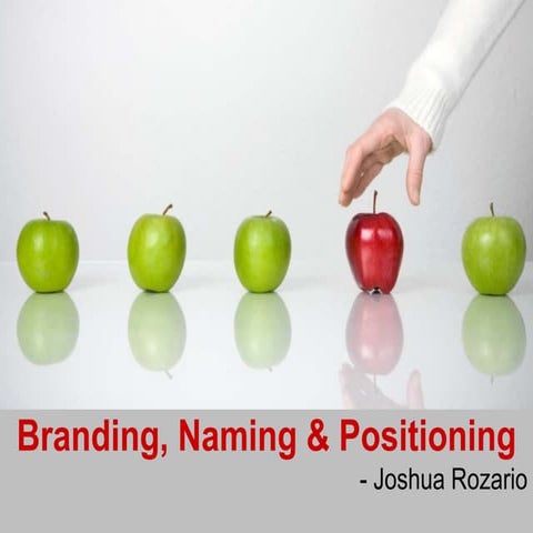 Branding, Naming & Positioning Your Startup 