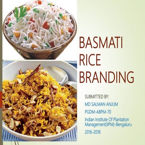 Branding of Basmati Rice
