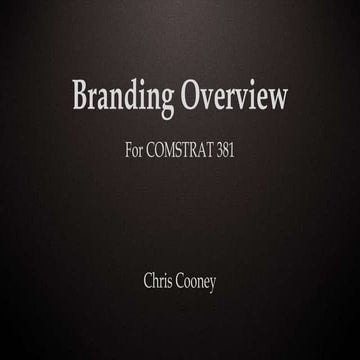 Branding overview