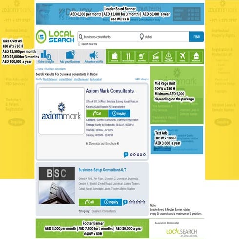 Local Search UAE Branding Through Banners