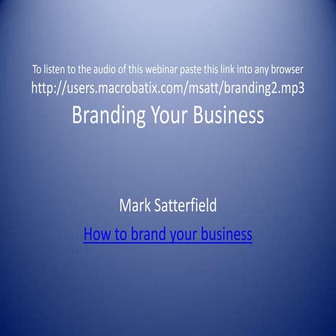 How to brand your business