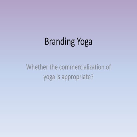 Branding yoga case study