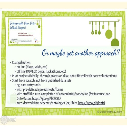 Interoperable Open Data: Which Recipes?