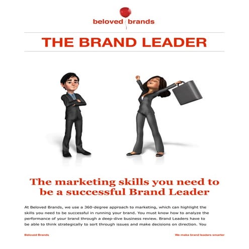 The marketing skills you need to be a successful Brand Leader