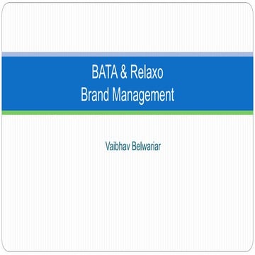 Brand management- Vaibhav Belwariar