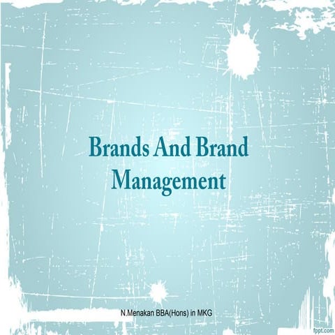 Brand management | PPT