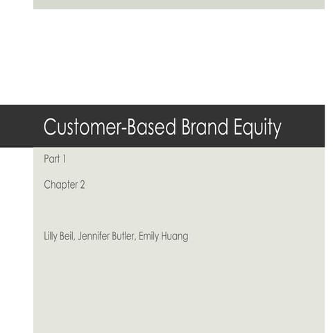 Brand management ch. 2 and 3