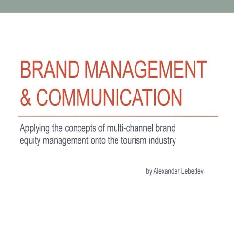 Brand management & communication
