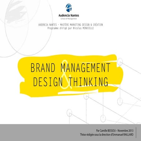 Brand management & design thinking in the wine industry - a case study of new...