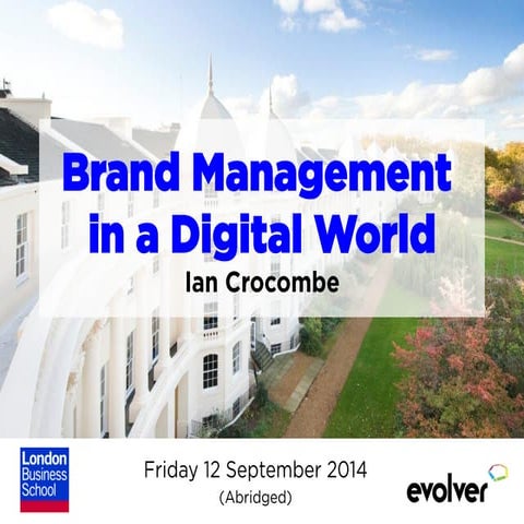 Brand management in a digital world (LBS)