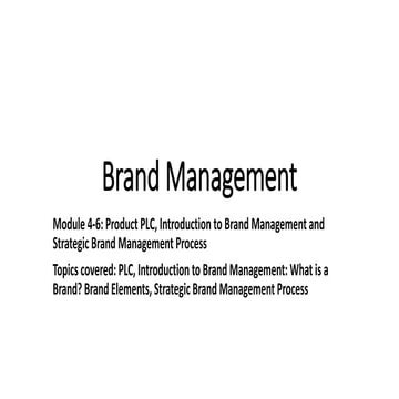 Brand Management Notes by NMIMs faculty.