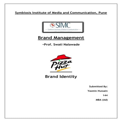 Brand Management - Pizza Hut