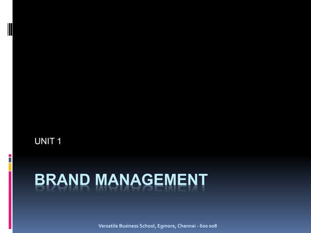 Brand management Full notes