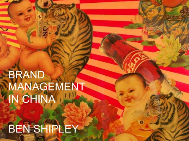 Brand management in china