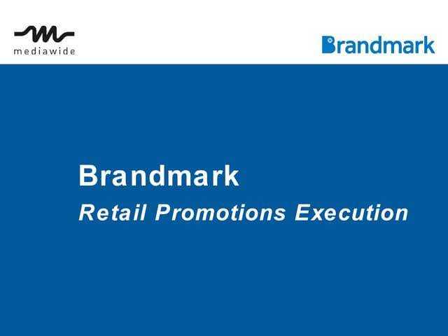 Brandmark retail promo execution