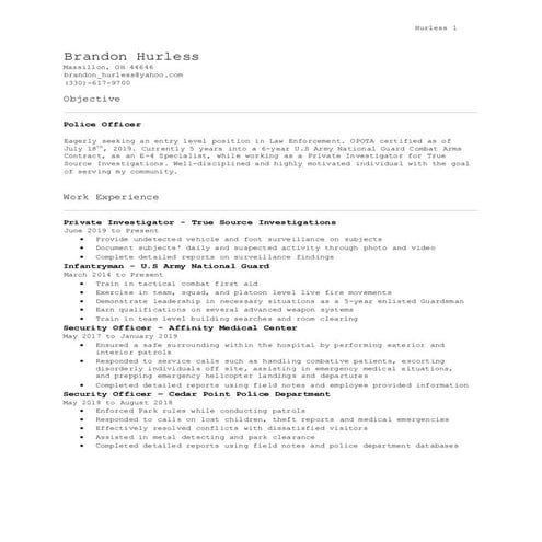 Michael Butcher Resume 1 | PDF