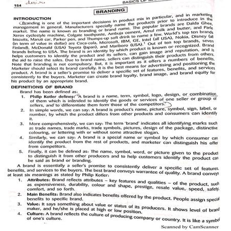 Brand package label bba marketing management material 