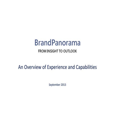 BrandPanorama capabilities overview 9 13