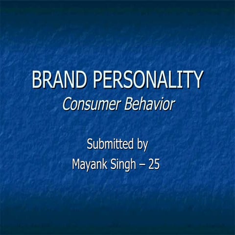 Brand Personality