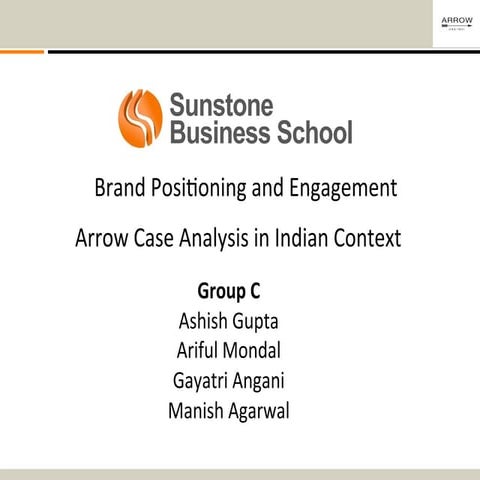 Arrow - Shirts - Brand Positioning