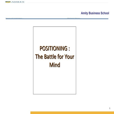 Brand Positioning Pbm