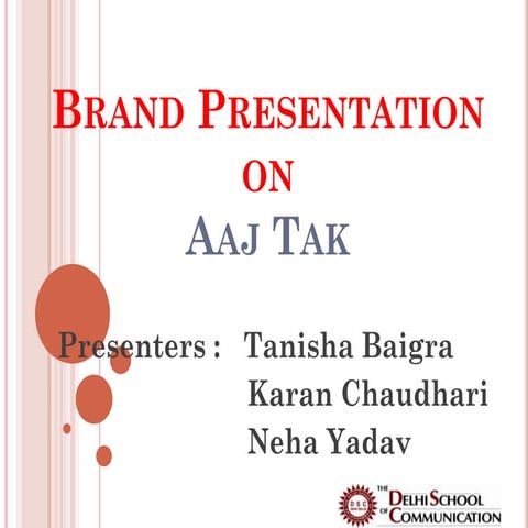 Brand Presentation - Aaj tak