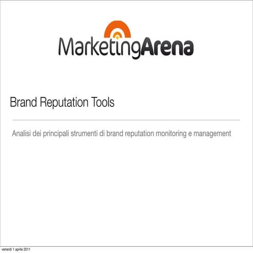Brand reputation tools