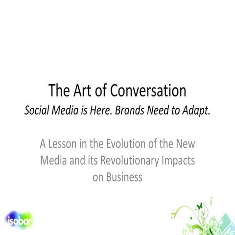 Brands and engaging in the art of conversation final