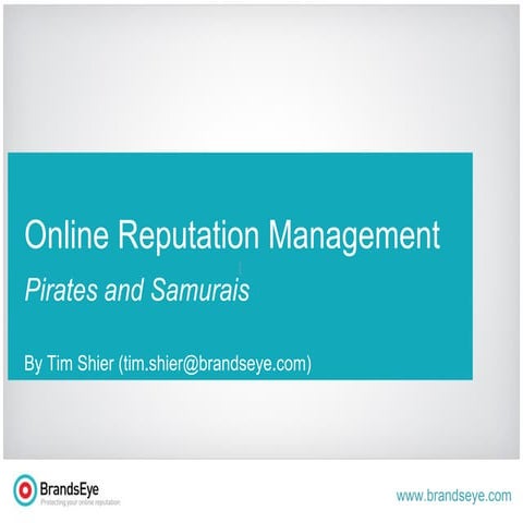 Nomadic Marketing - Online Reputation Management - 2010