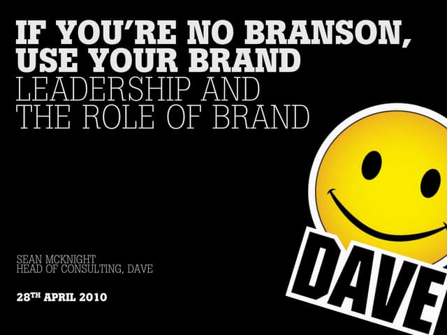 Leadership & the role of brand