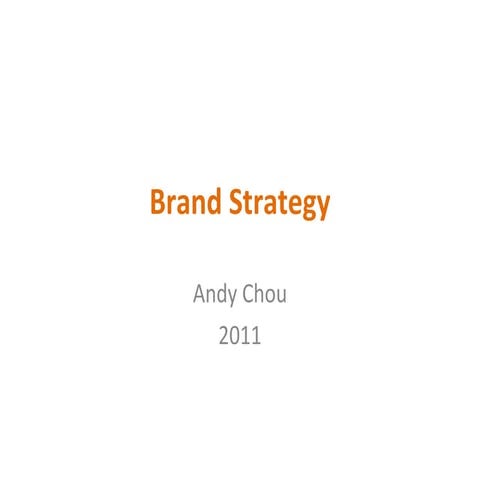 Brand strategy