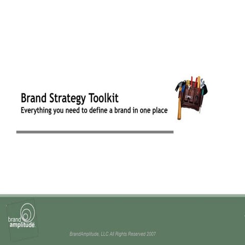 Brand strategy & building tool kit