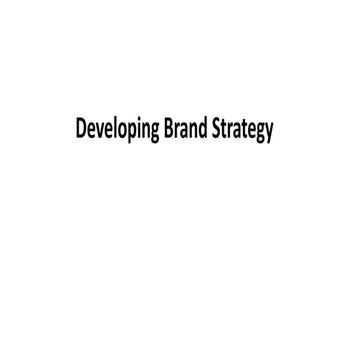 Brand strategy development