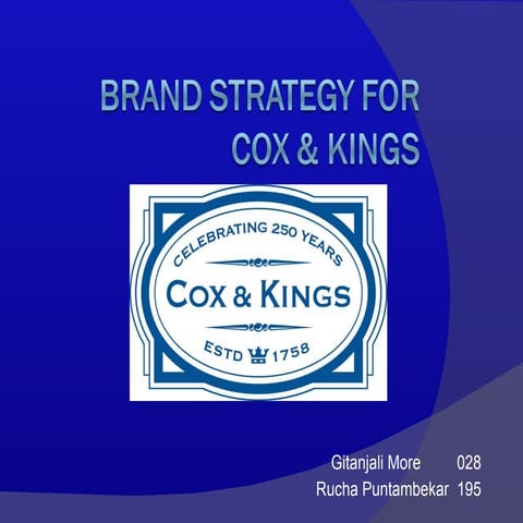 Brand Strategy For Cox & Kings (1)
