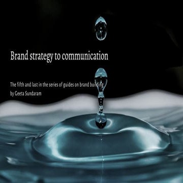 Brand strategy to communication