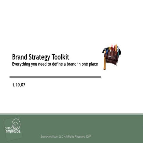Brand strategy toolkit