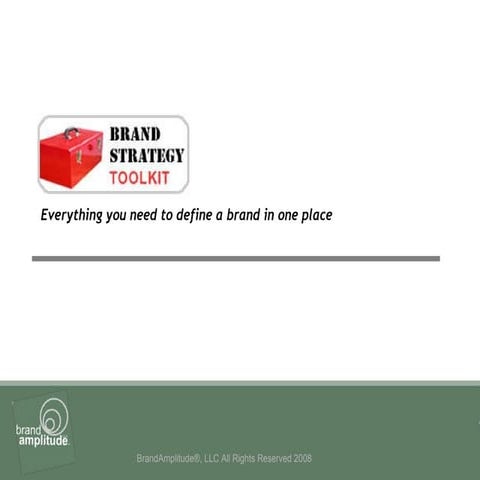 Brand strategy toolkit