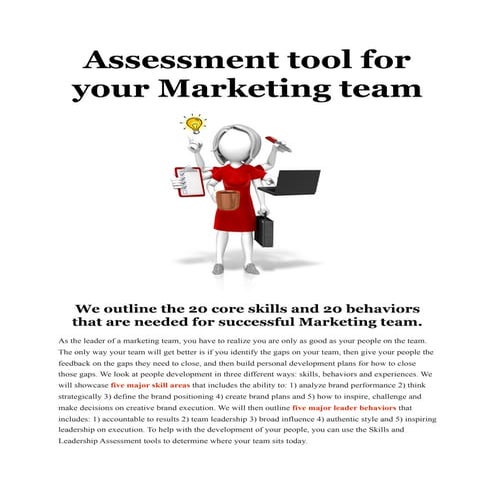 Brand Team Assessment Tool