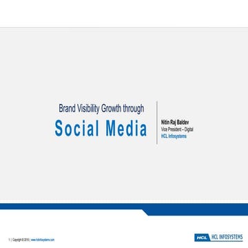 Brand Visibility Growth Through Social Media