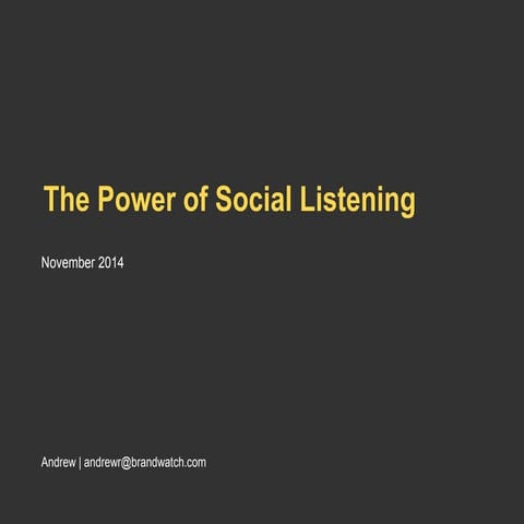 The Power of Social Listening 