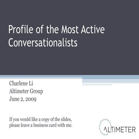 Brandworks 2009: Social Media Profiles & Strategies