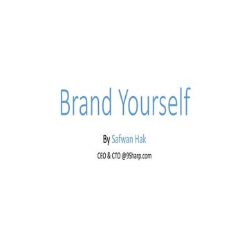 Brand yourself - 9Sharp Presentation